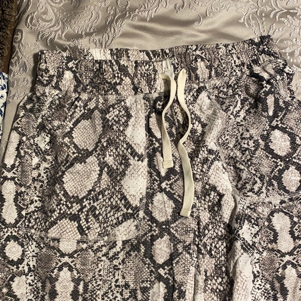 Snake print joggers